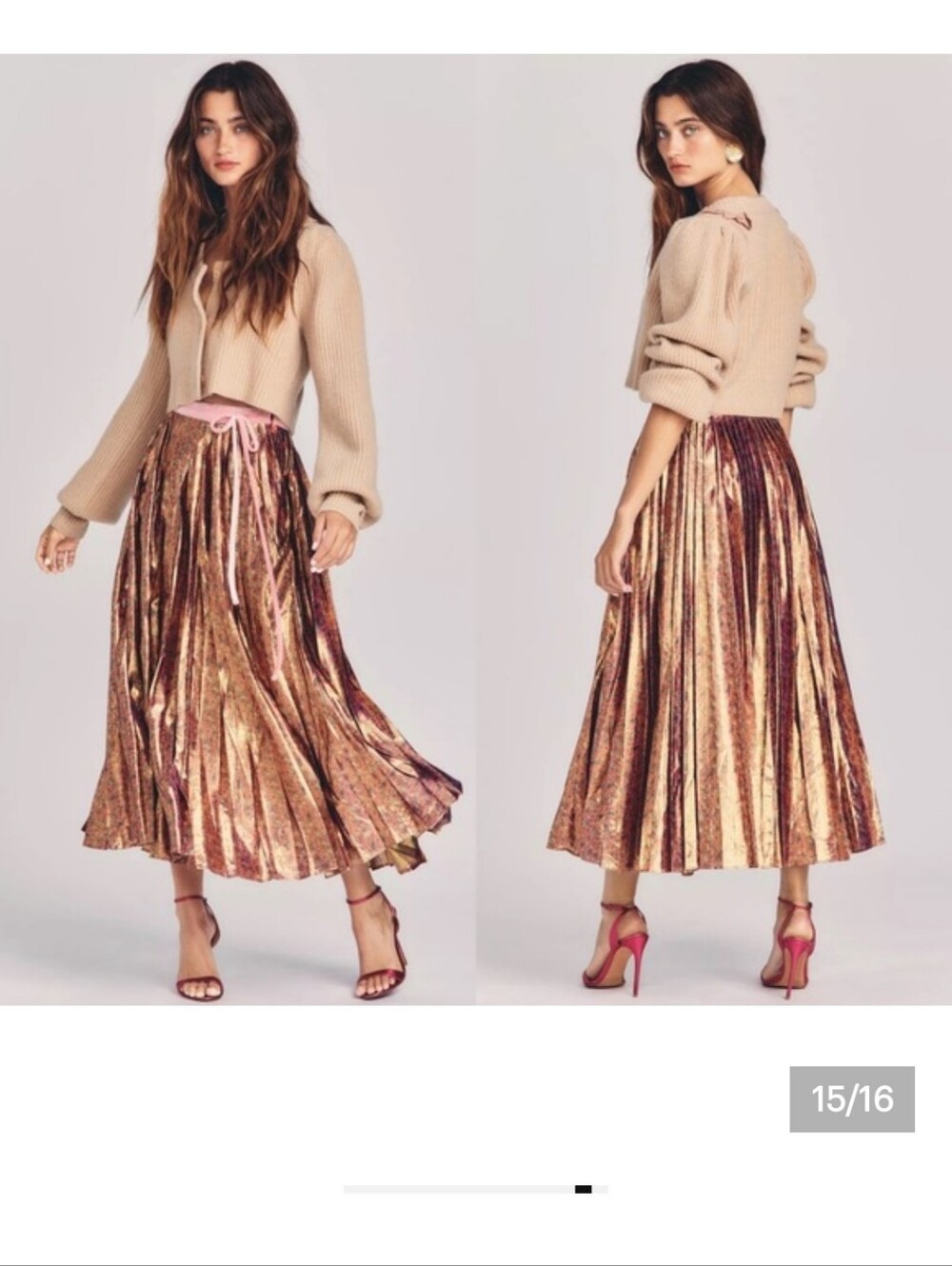 LoveShackFancy Lotty Midi Skirt in Pink Orchid Fairycore Lux Sz 4